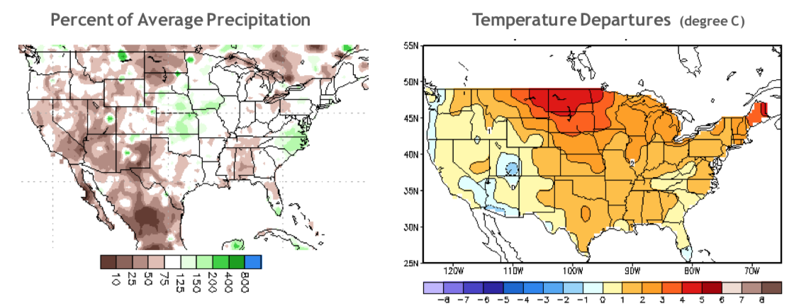 Precipitation & Temperatures Last 90 Days