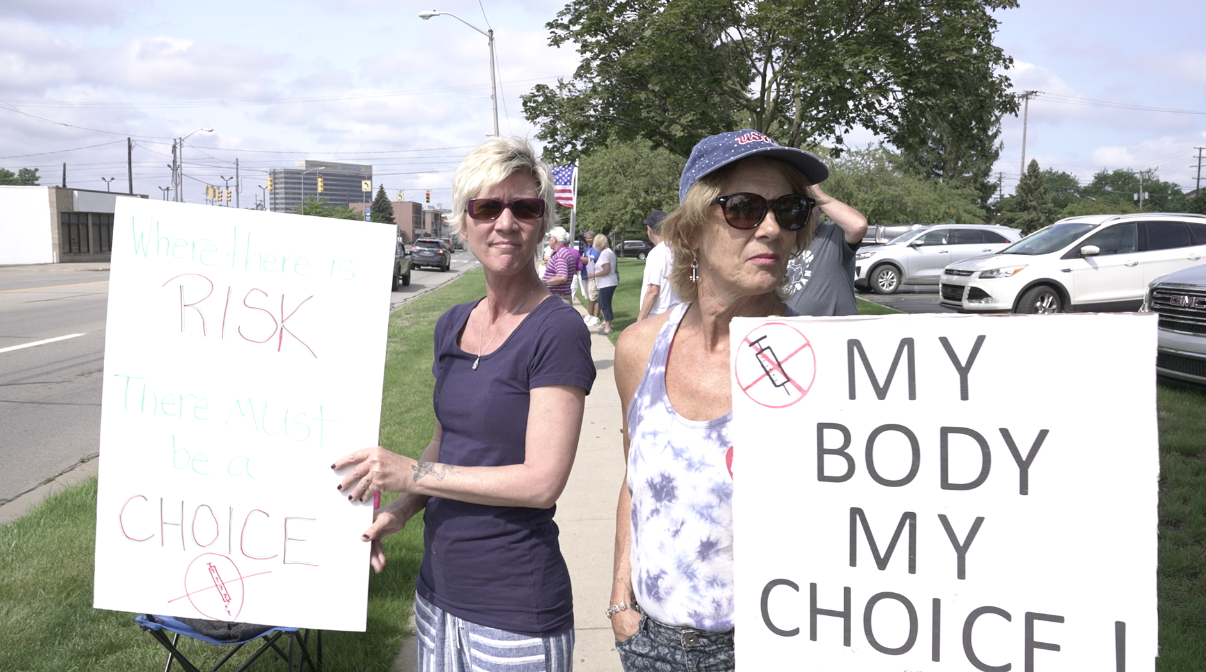 Henry Ford Health vaccine protest