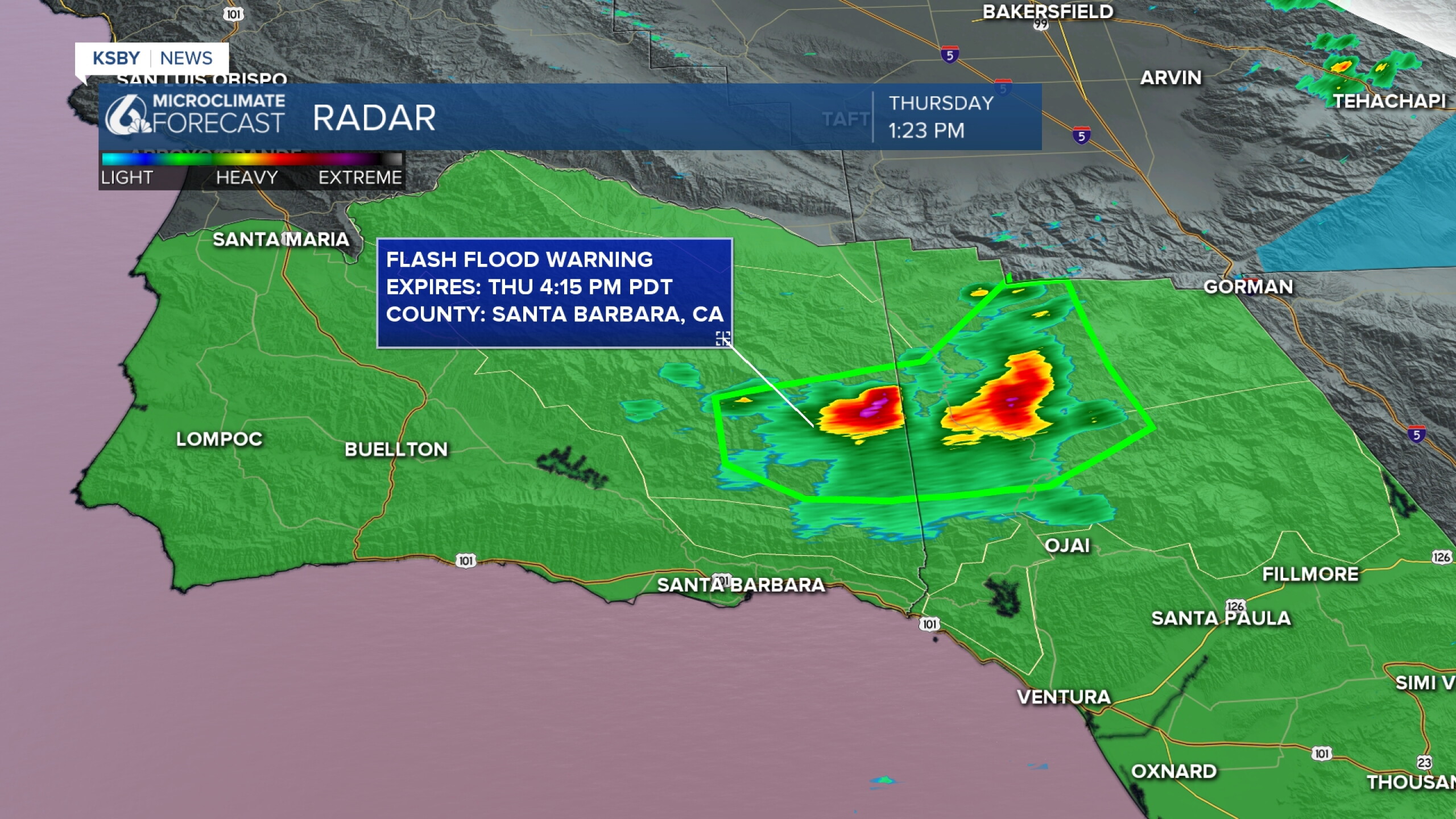 Flash flood warning issued surrounding thunderstorms in Santa Barbara ...