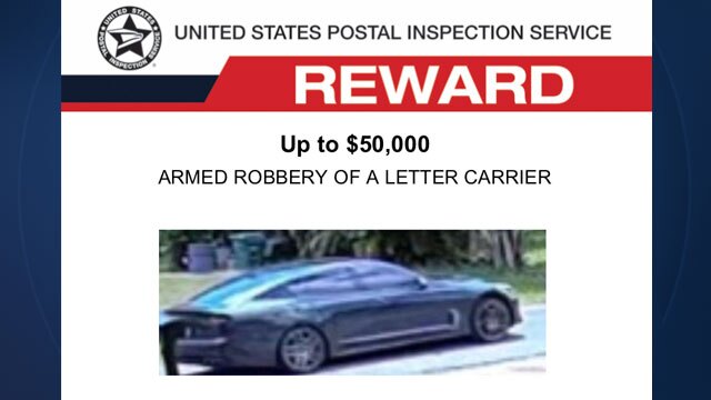The U.S. Postal Inspection Service is seeking information in connection with the robbery of a mail carrier on July 13, 2022, at 410 N 40th St. near Fort Pierce.