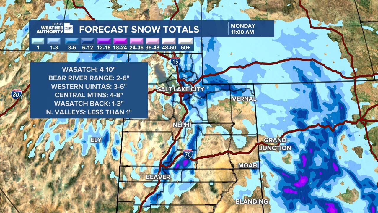 Winter Weather Advisory issued for Utah’s mountains this Sunday