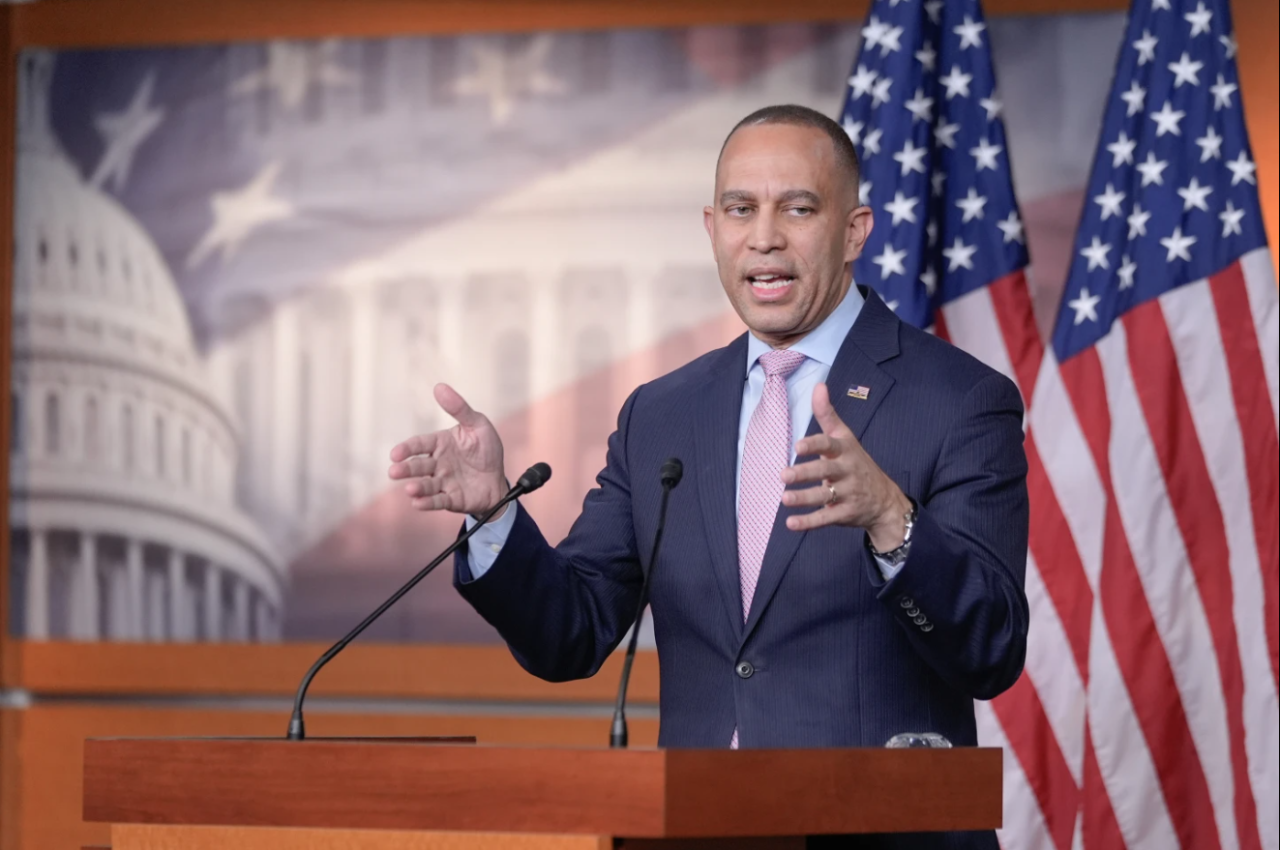 House Minority Leader Hakeem Jeffries, D-N.Y., speaks during a news conference on Capitol Hill, Monday, Jan. 5, 2026, in Washington, D.C.