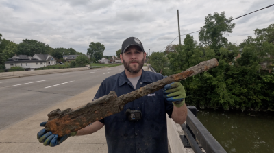 Metro Detroit man pulls World War II-era machine gun from Clinton River