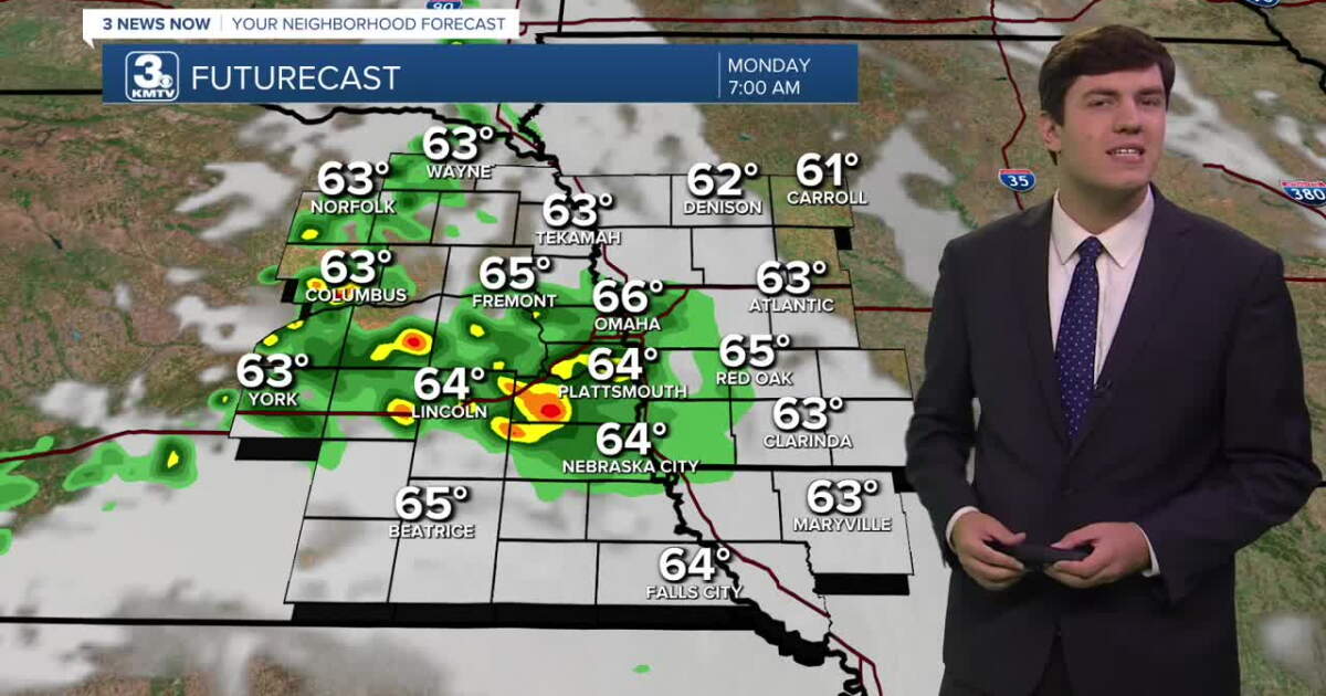 Some could experience a wet morning commute on Monday