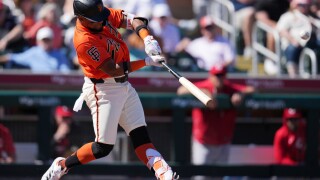 Reds Giants Spring Baseball