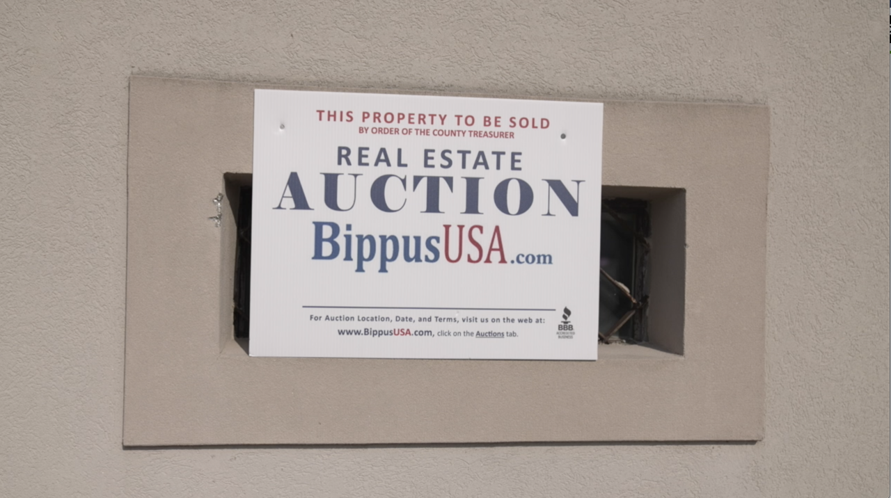 Ingham County auction sign