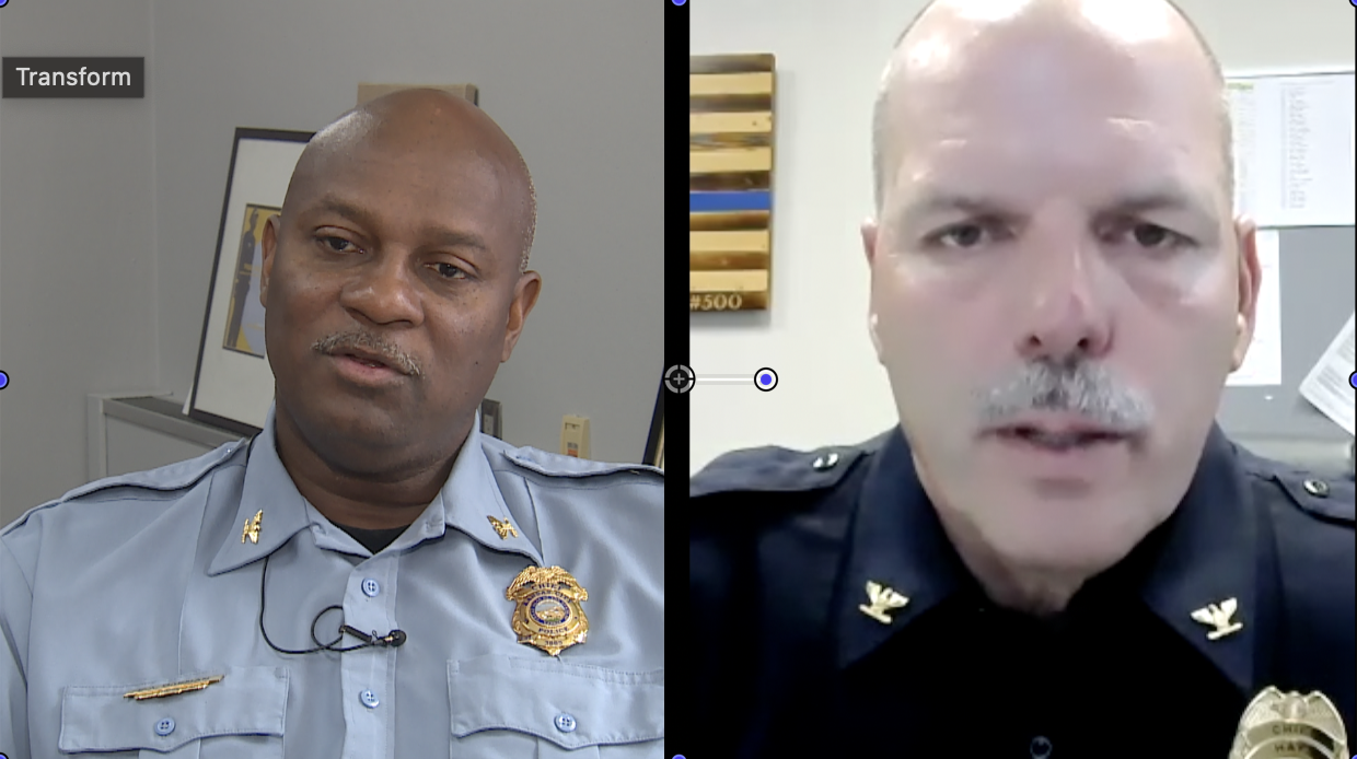 Chief Karl Oakman and Chief Don Scheibler