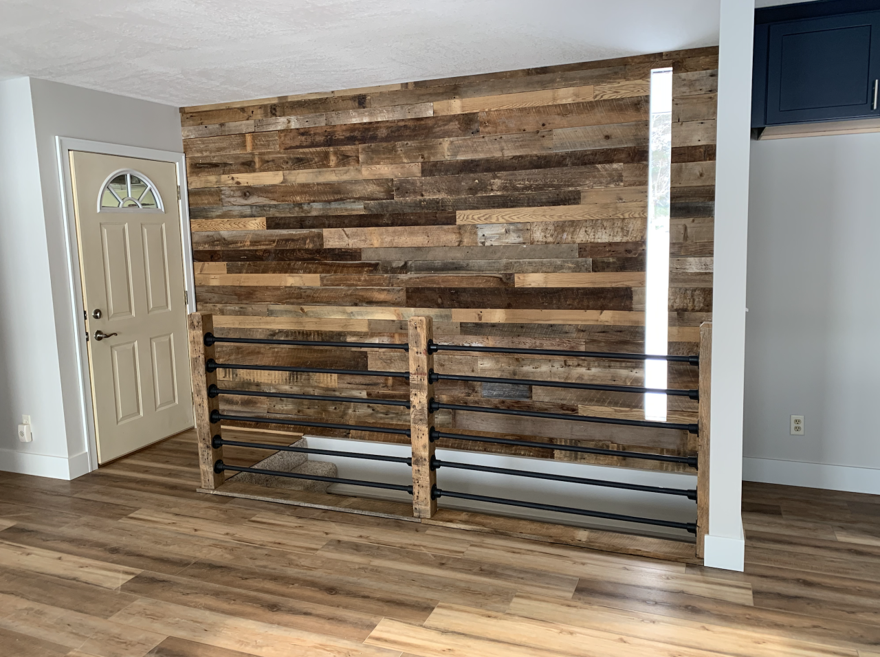 Reclaimed barn wood and banisters