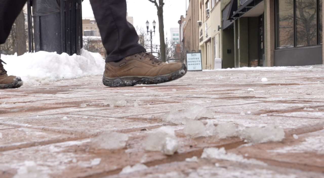 Downtown Lansing sidewalk