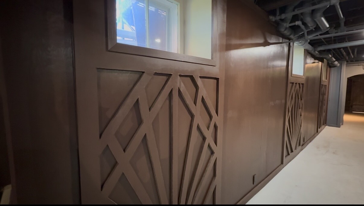 reclaimed panels at the speakeasy pub opening in basement of the Lake County History Center