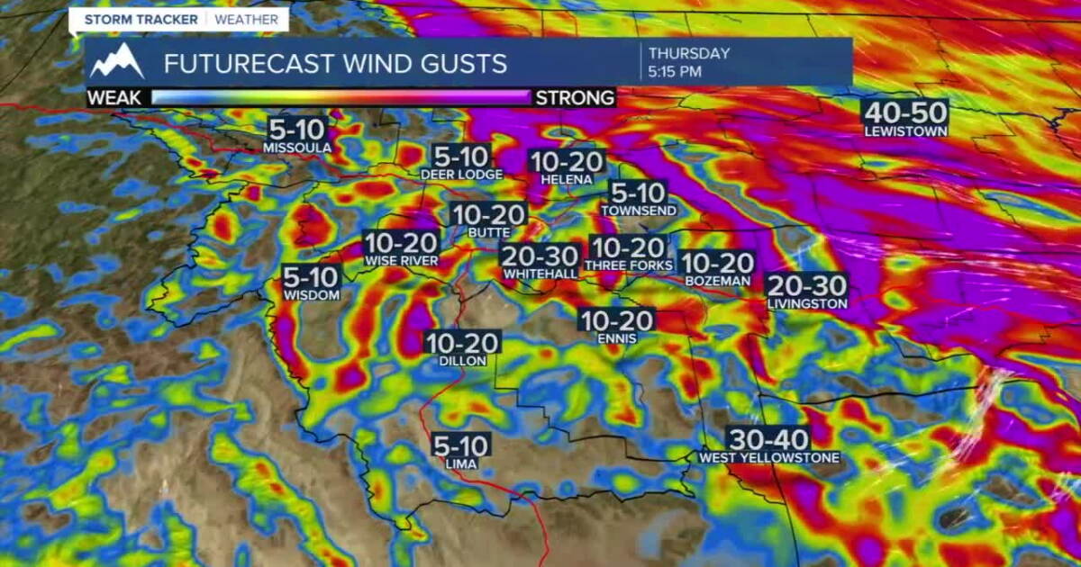 Warmer and windy with colder air and flurries for Friday