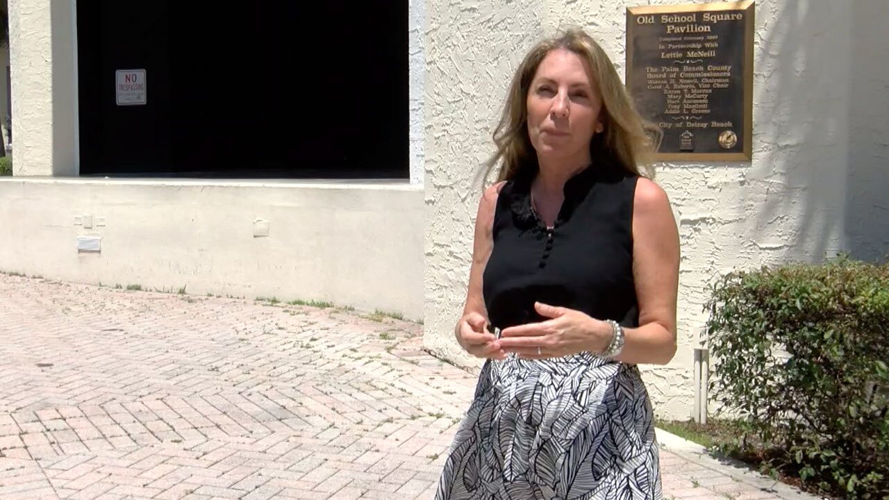 Delray Beach Commissioner Juli Casale speaks about Old School Square