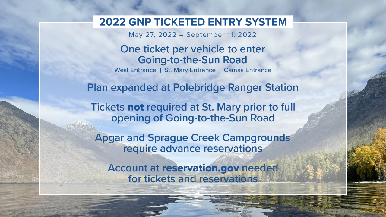 Glacier National Park announces 2022 ticket system plan