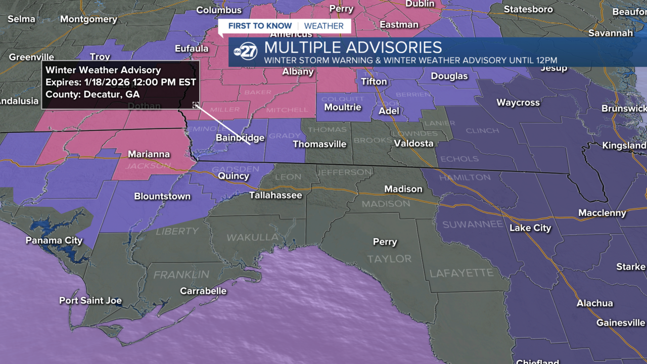 Winter weather advisories