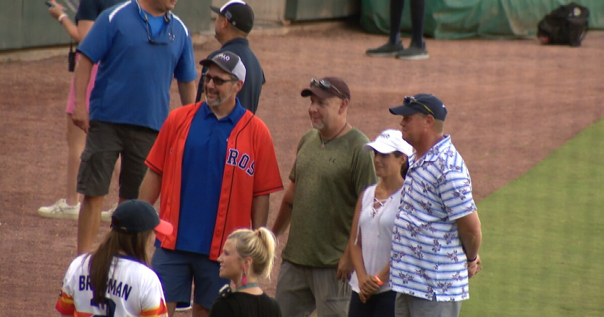 Hebbronville man throws out first pitch after surviving a stroke - Vimarsana News