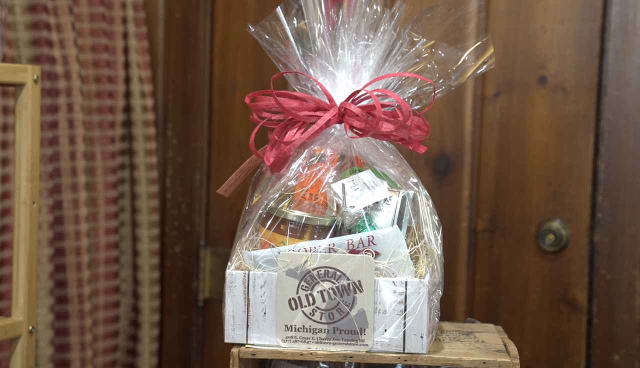 A gift basket at Old Town General Store