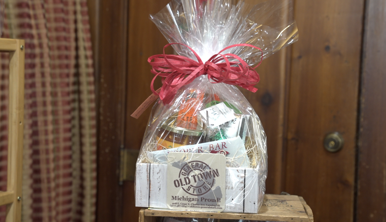 A gift basket at Old Town General Store 