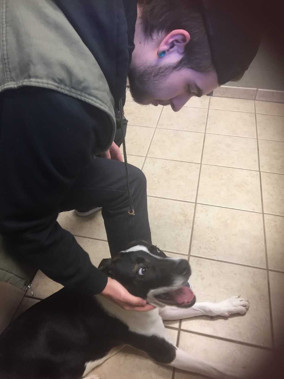 Austin with Oreo as a puppy