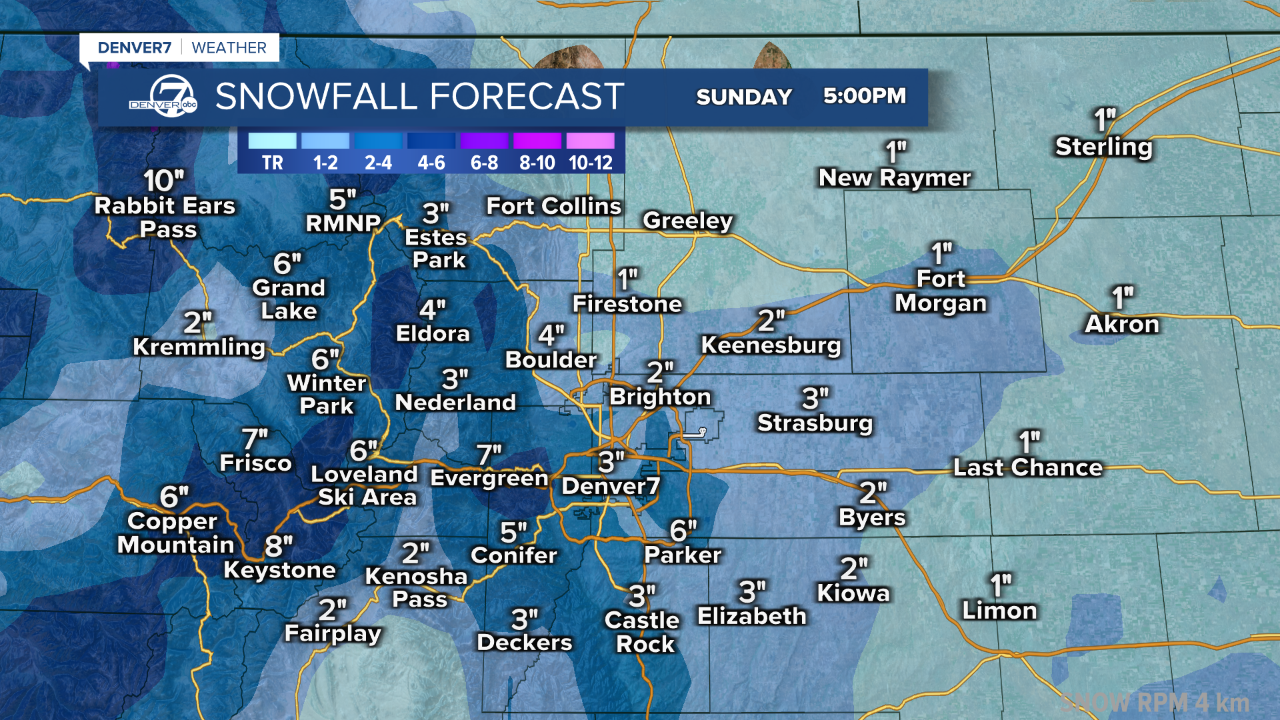 Front Range Snow Forecast