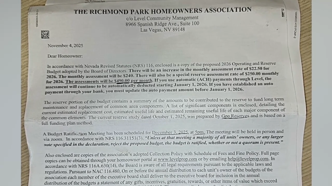 HOA Letter