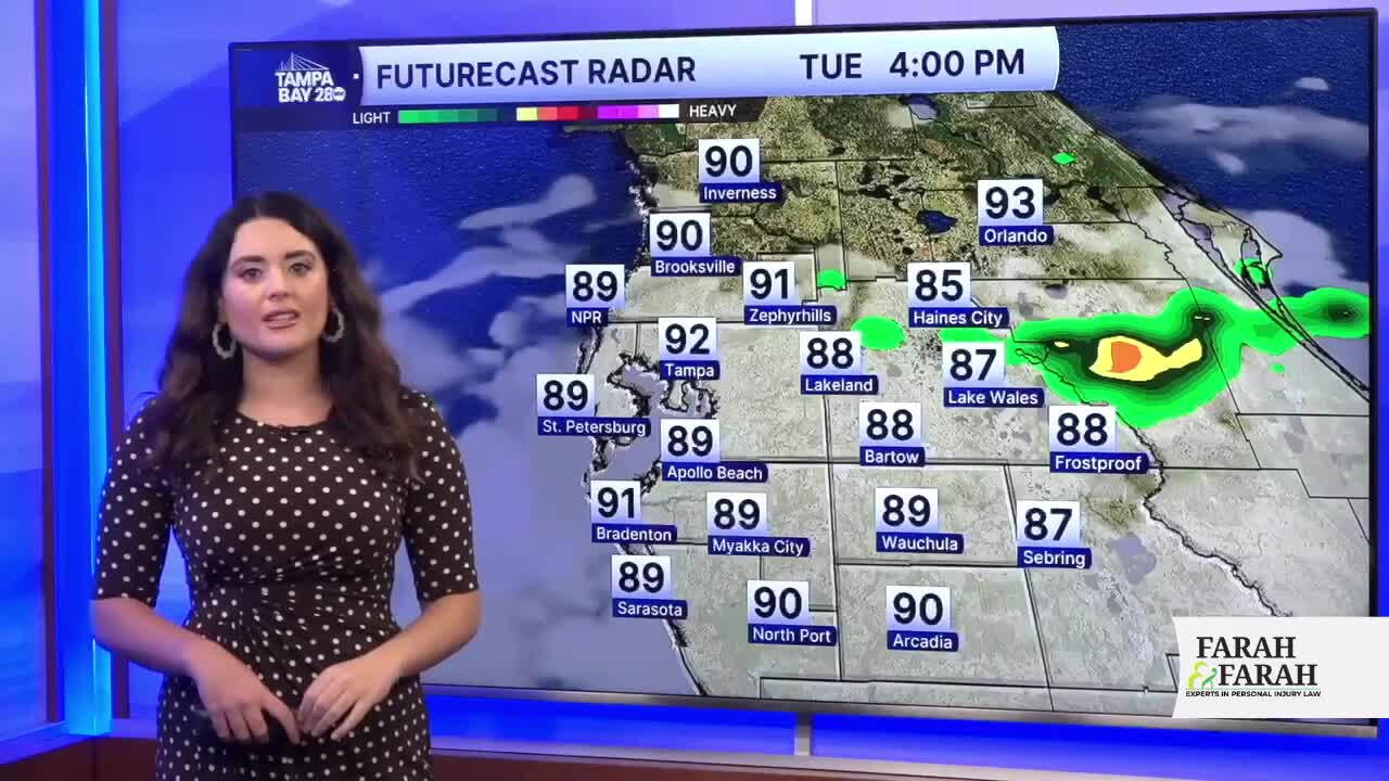 Forecast: Hot and humid, with a few isolated rain chances