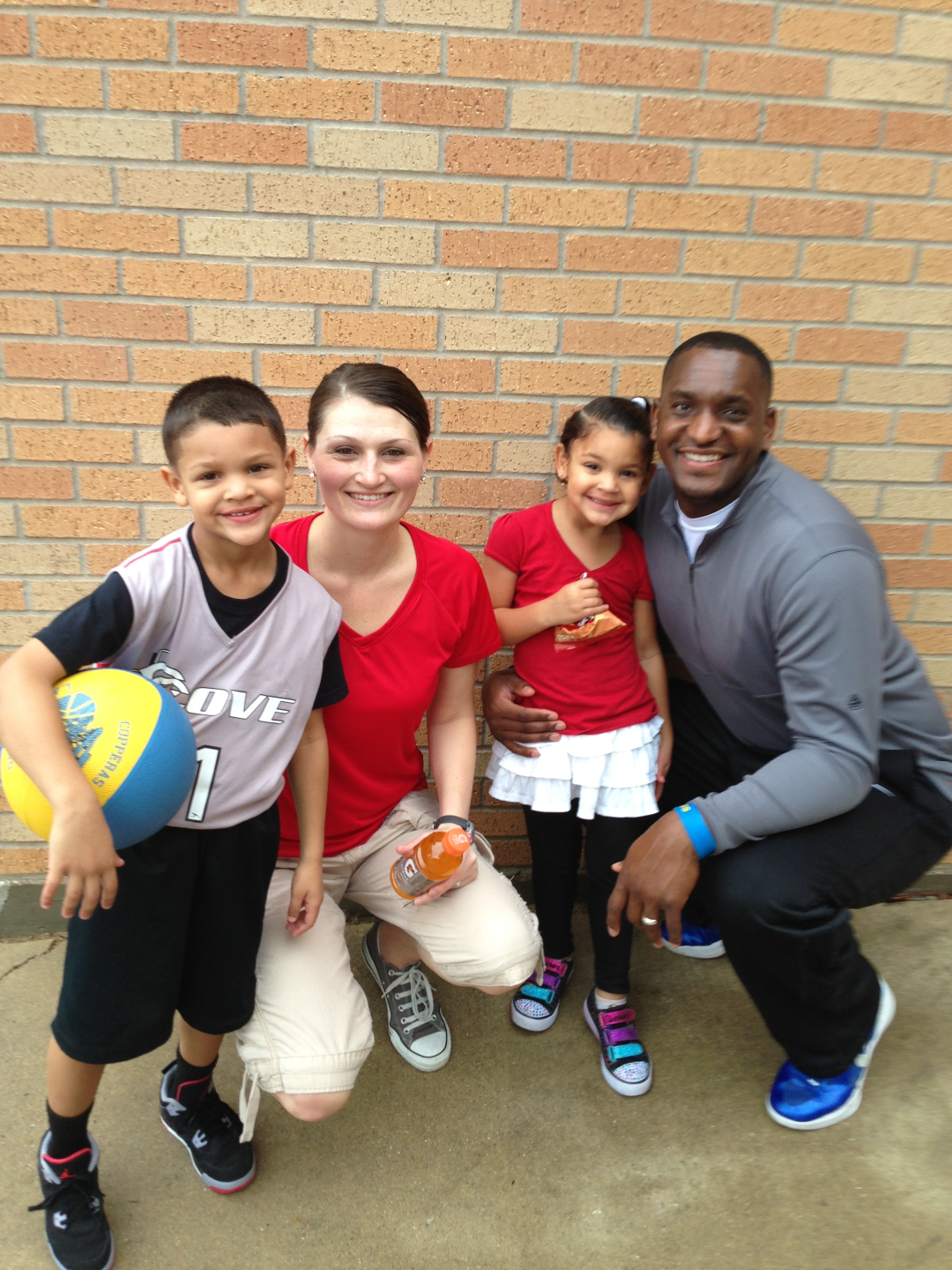 Young Billy White III with his family
