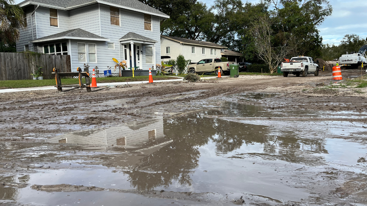 A Seminole Heights business owner says the city's water project is destroying his livelihood.