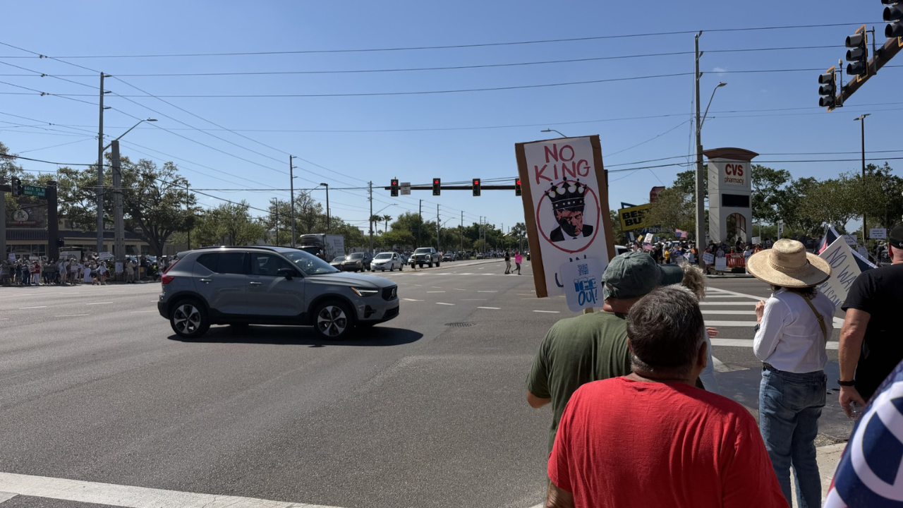 No Kings Day photos from Tyrone Mall area of St. Petersburg