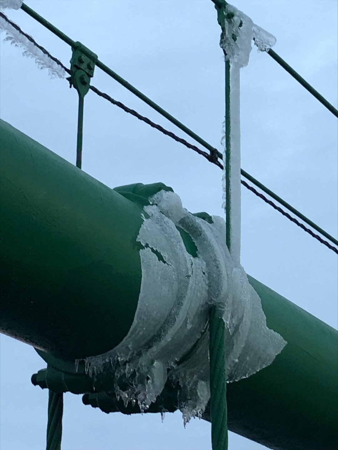 Icy Mackinac Bridge