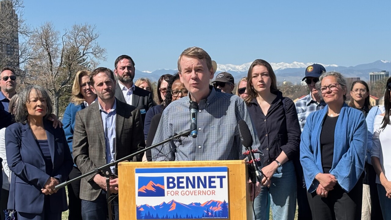 Michael Bennet announces campaign for governor