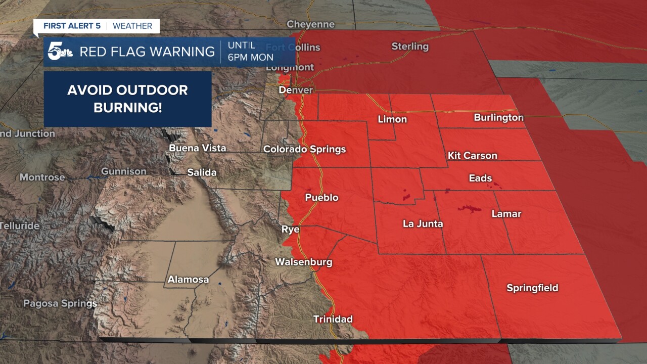 Fire Weather Warnings Monday in Southern Colorado