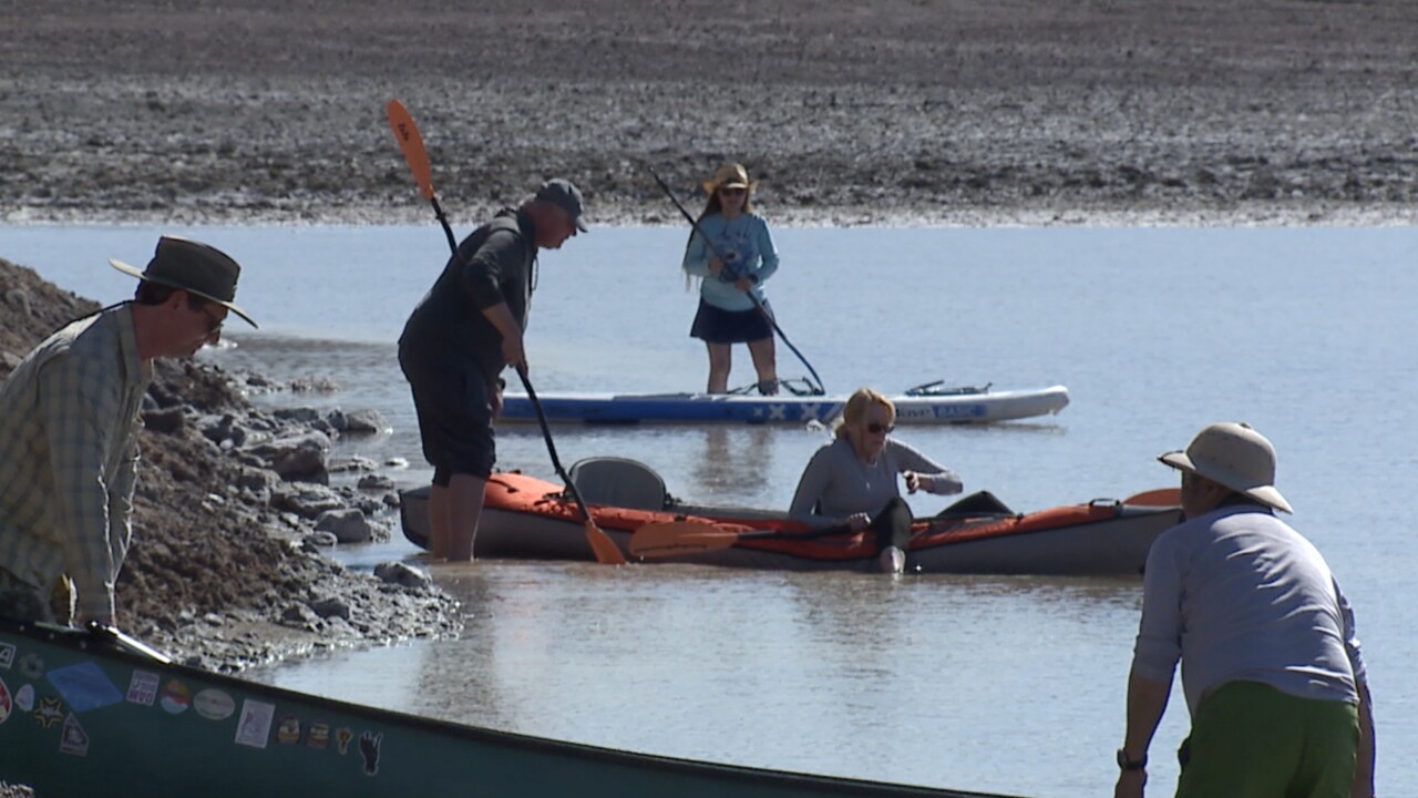 Bring your own boat to Death Valley's rare lake formation