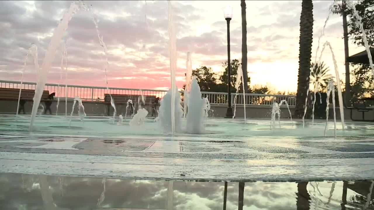 The water fountains at the Tradition in Port St. Lucie. Oct. 17, 2023