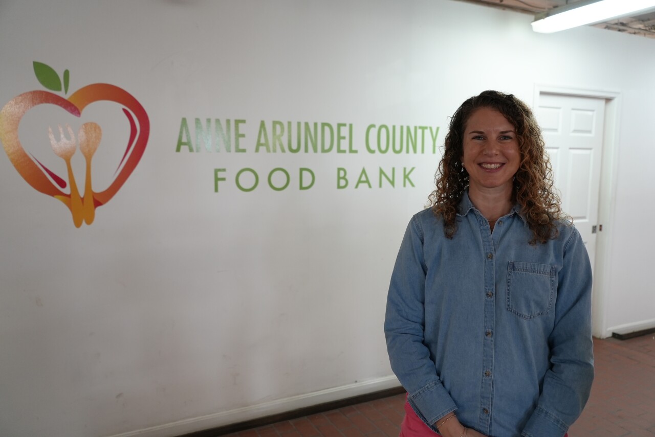 Paley at the food bank