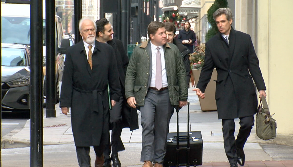 PG Sittenfeld's legal team, Charlie H. and Charlie M. Rittgers, and James Burnham of Jones Day law firm in Washington D.C., arrive at the federal courthouse on Dec. 5, 2022.