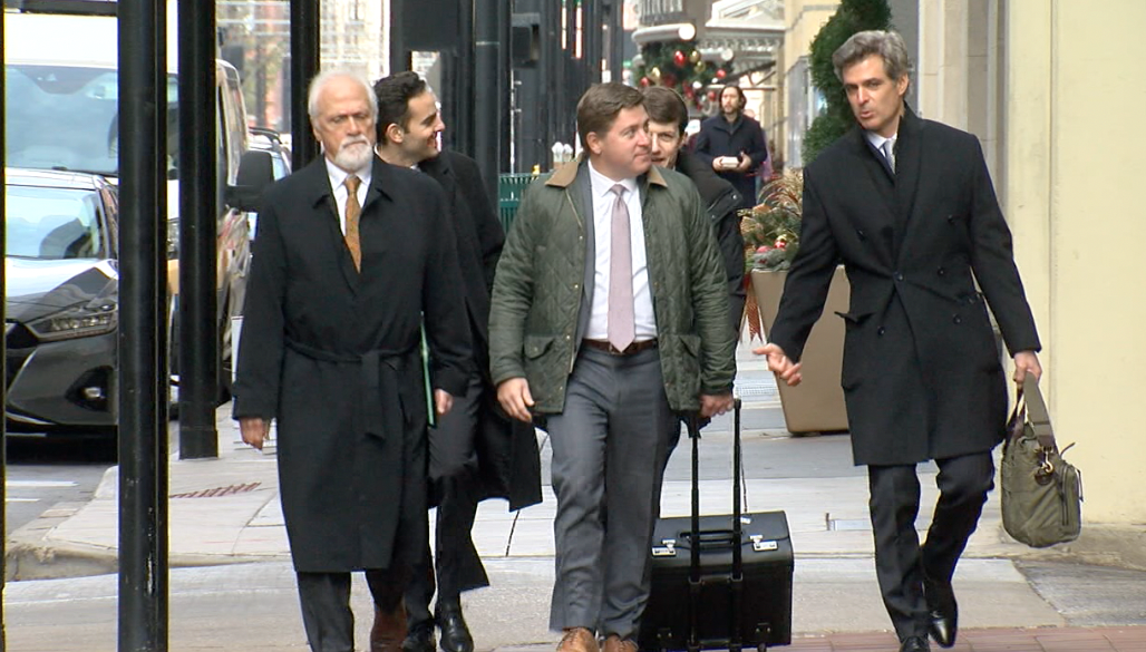 PG Sittenfeld's legal team, Charlie H. and Charlie M. Rittgers, and James Burnham of Jones Day law firm in Washington D.C., arrive at the federal courthouse on Dec. 5, 2022. 