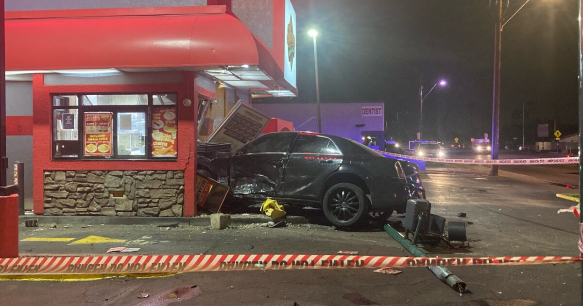 Two hurt after car crashes into building in west Phoenix