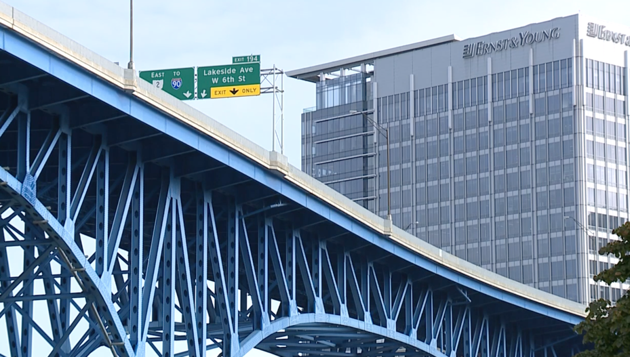 The Main Avenue Bridge in Cleveland.
