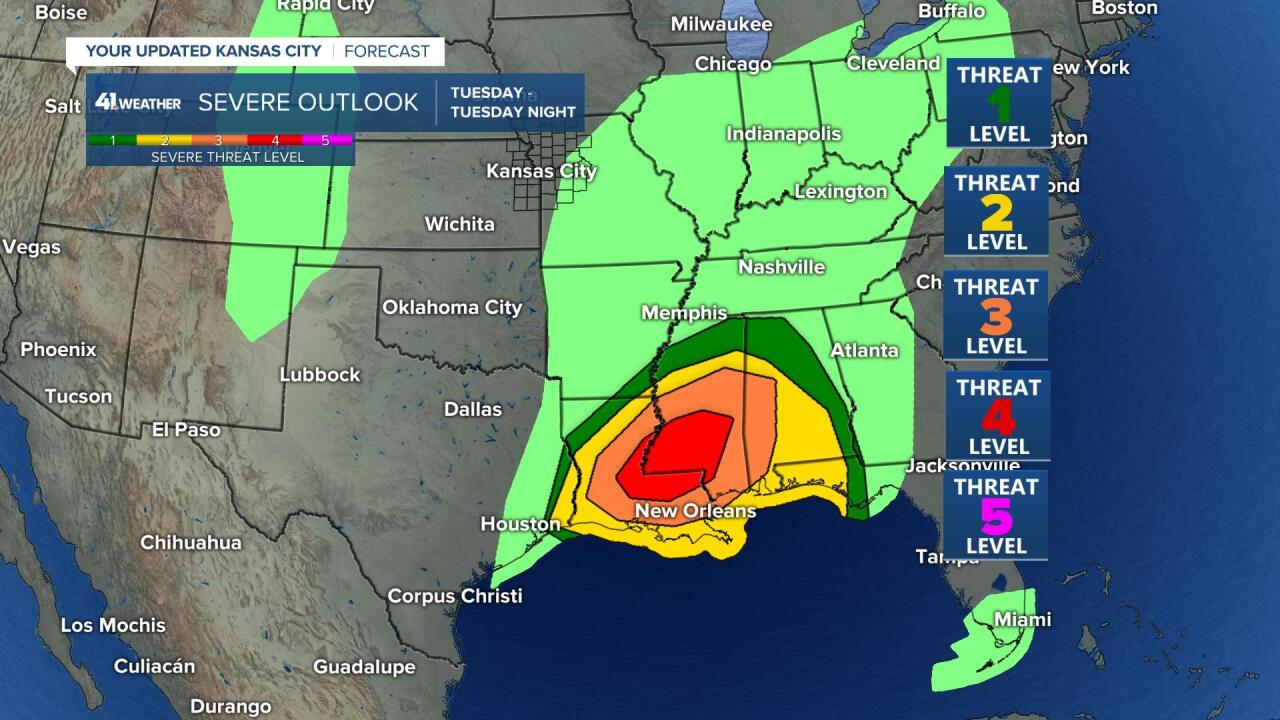 Severe Weather Risk Tuesday