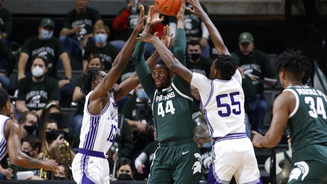 Emmanuel Izunabor, Zack Austin, Gabe Brown High Point Michigan State Basketball