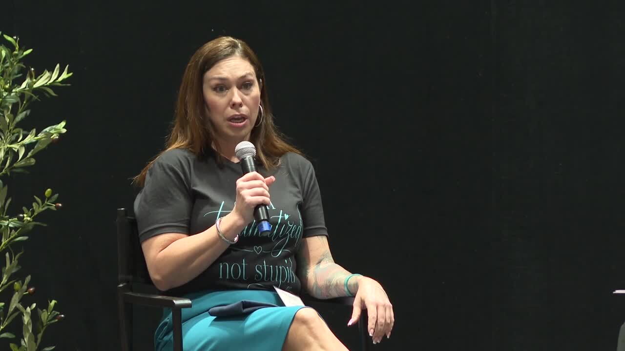 Haley Robson speaking in Norfolk