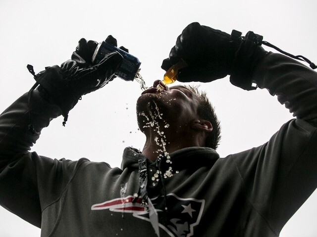 PHOTOS: Patriots TE Rob Gronkowski enjoying himself at Super Bowl victory parade