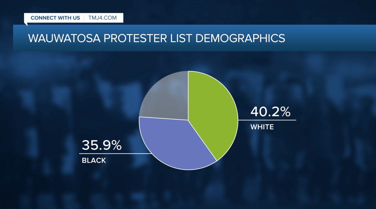 Racial demographics of Wauwatosa Protester List