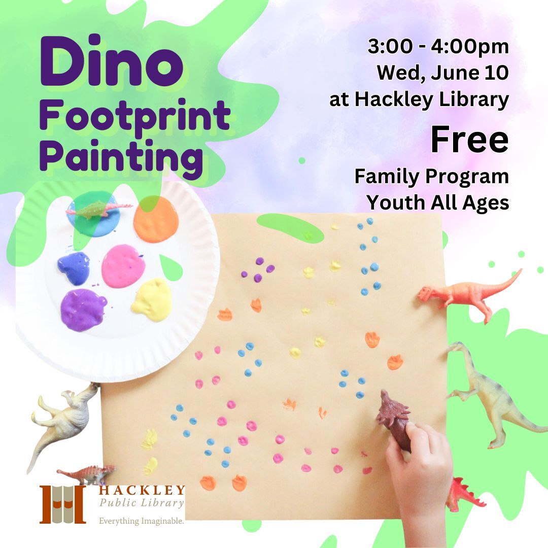 Dino Footprint Painting, Hackley Library