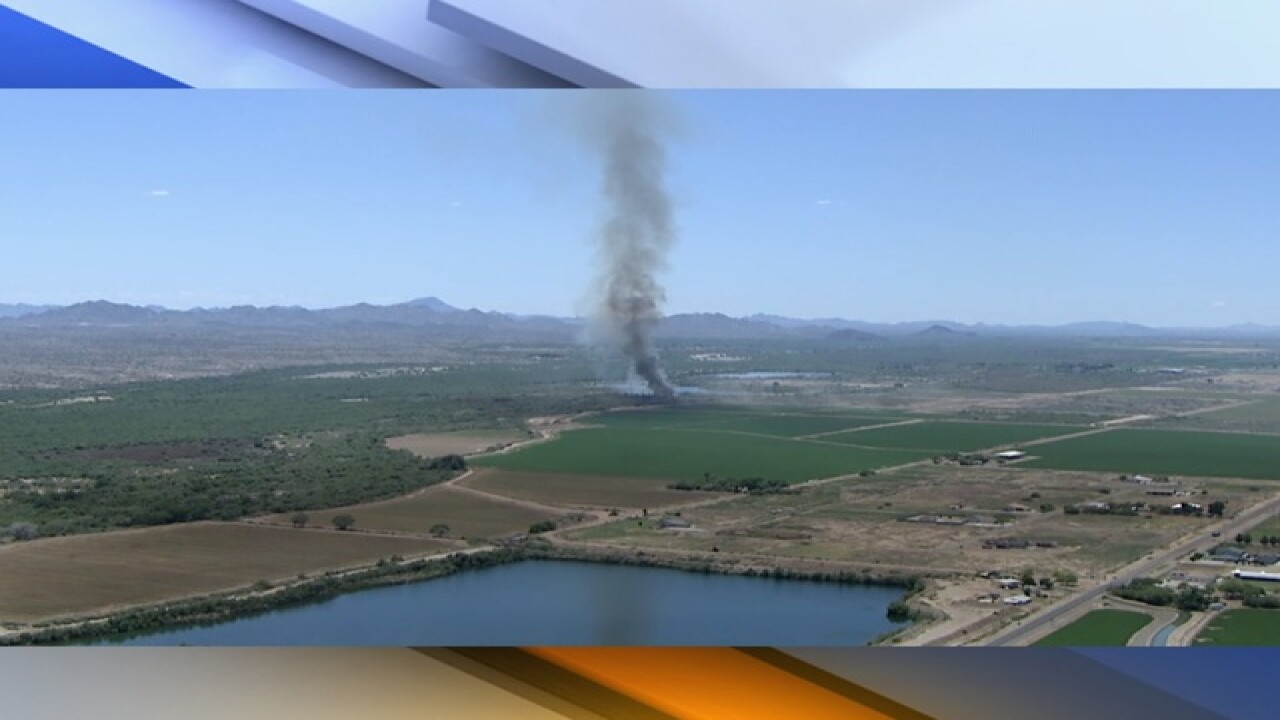 15acre brush fire in Buckeye 100 contained