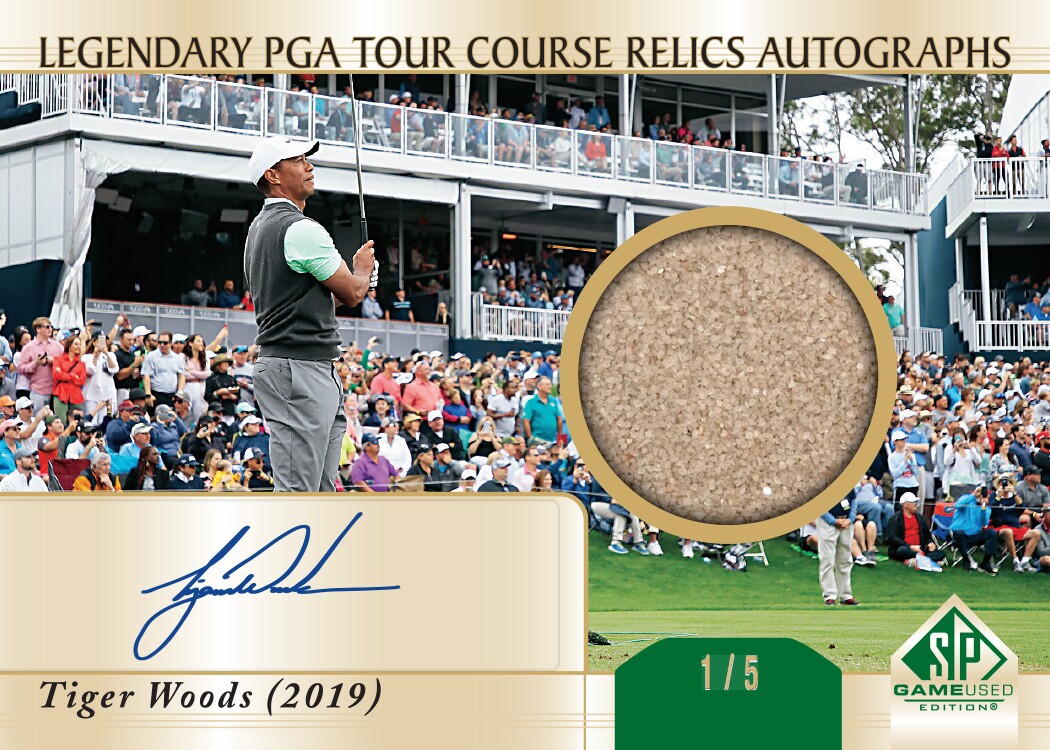 Tiger Woods SP Game Used relic autograph
