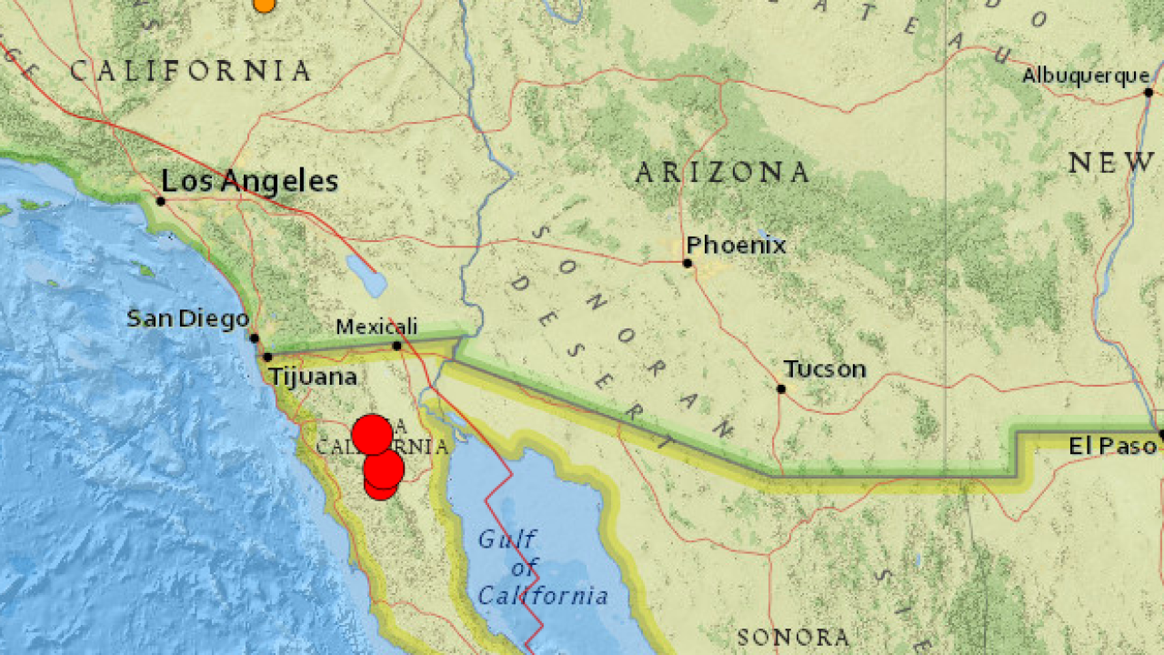 Earthquakes On Baja Peninsula Felt In Yuma Arizona Reports Say Earthquakes On Baja Peninsula Felt In Yuma Arizona Reports Say