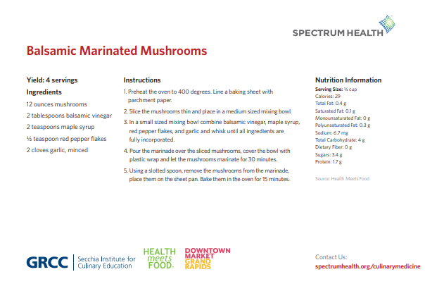 Balsamic Marinated Mushrooms