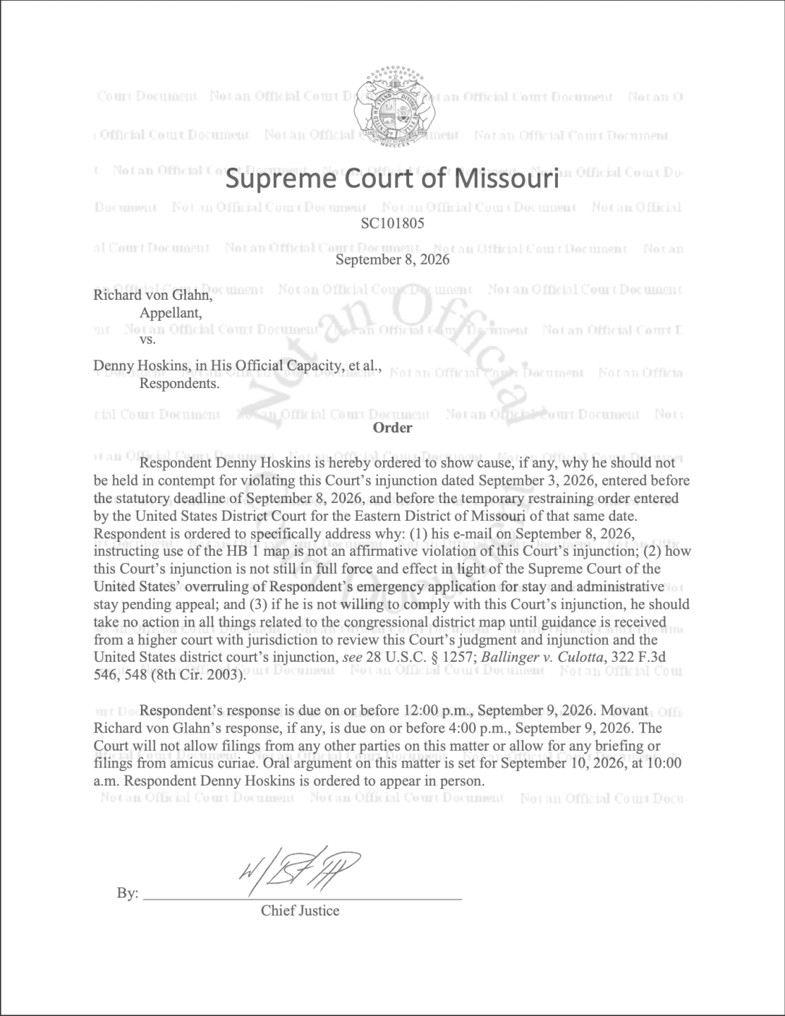 SCOTUS court order