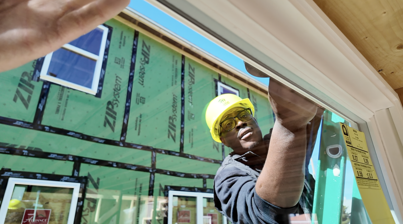 Milwaukee County Executive David Crowley volunteered with Habitat for Humanity Thursday